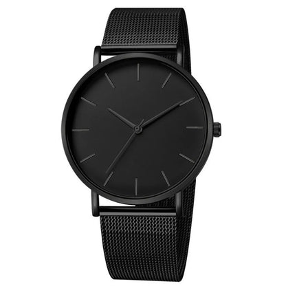 Fashion Ultra-Thin Quartz Mesh Strap Watch Simple Scale Quartz Men'S Business Watch Wholesale