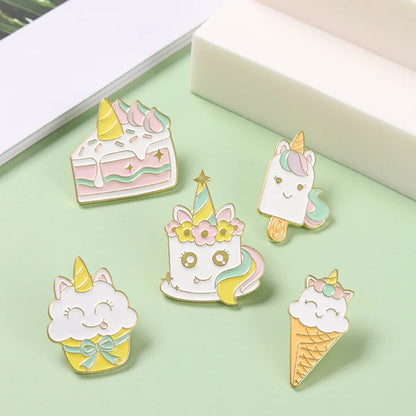 Fashion Unicorn Alloy Stoving Varnish Women'S Brooches