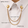 Fashion Unisex Geometric Stainless Steel Shirt Collar Pin Jewelry With Electroplating Treatment
