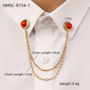 Fashion Unisex Geometric Stainless Steel Shirt Collar Pin Jewelry With Electroplating Treatment