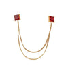 Fashion Unisex Geometric Stainless Steel Shirt Collar Pin Jewelry With Electroplating Treatment
