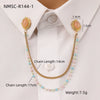 Fashion Unisex Geometric Stainless Steel Shirt Collar Pin Jewelry With Electroplating Treatment