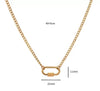 Fashion Versatile Necklace Accessories Stainless Steel Titanium Steel Geometric Electroplating Light Luxury Style Unisex
