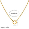 Fashion Versatile Necklace Accessories Stainless Steel Titanium Steel Geometric Electroplating Light Luxury Style Unisex