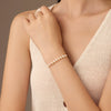Fashion Versatile Pearl Adjustable Stainless Steel 18K Gold Plated Bracelet For Women