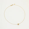 Fashion Versatile Round Zircon Pendant Stainless Steel Necklace With Electroplating