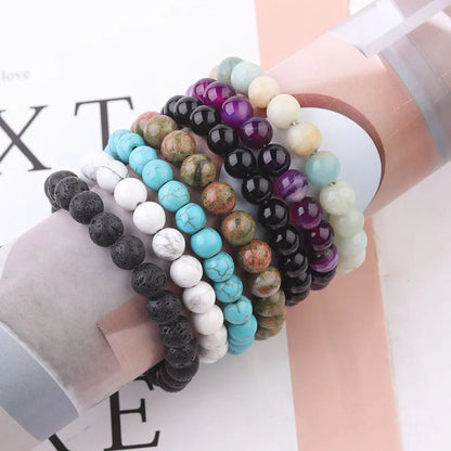 Fashion Volcanic Stone Grain Turquoise Bracelet Natural Stone Bracelet