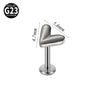Fashion Vshaped Tulip Flower Lip Heart Shape G23 Titanium Zircon Electroplated Piercing Inner Tooth Earrings
