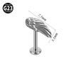 Fashion Vshaped Tulip Flower Lip Heart Shape G23 Titanium Zircon Electroplated Piercing Inner Tooth Earrings