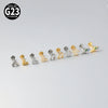 Fashion Vshaped Tulip Flower Lip Heart Shape G23 Titanium Zircon Electroplated Piercing Inner Tooth Earrings