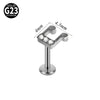 Fashion Vshaped Tulip Flower Lip Heart Shape G23 Titanium Zircon Electroplated Piercing Inner Tooth Earrings