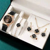 Fashion Watch Jewelry Set Alloy And Stainless Steel Round Dial