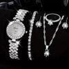 Fashion Watch Jewelry Set Alloy And Stainless Steel Round Dial