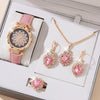 Fashion Watch Jewelry Set Alloy And Stainless Steel Round Dial