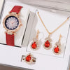 Fashion Watch Jewelry Set Alloy And Stainless Steel Round Dial