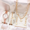 Fashion Watch Jewelry Set Alloy And Stainless Steel Round Dial