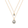 Fashion Water Droplets Alloy Inlay Rhinestones Necklace