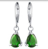 Fashion Water Droplets Alloy Plating Inlay Artificial Gemstones Women'S Drop Earrings 1 Pair