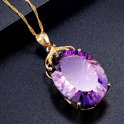 Fashion Water Droplets Artificial Crystal Alloy Women's Necklace 1 Piece