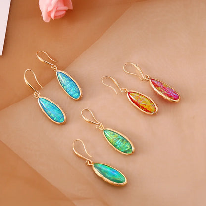 Fashion Water Droplets Gem Drop Earrings