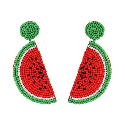 Fashion Watermelon Dragon Fruit Handmade Bead Earrings Nhjj149449