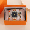 Fashion Waterproof Diamondencrusted Titanium Steel And Zinc Alloy Women's Square Bracelet Watch With Horseshoe Buckle