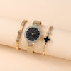 Fashion Waterproof Diamondencrusted Titanium Steel And Zinc Alloy Women's Square Bracelet Watch With Horseshoe Buckle