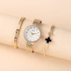 Fashion Waterproof Diamondencrusted Titanium Steel And Zinc Alloy Women's Square Bracelet Watch With Horseshoe Buckle