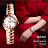 Fashion Waterproof Luminous Women's Steel Belt Quartz Watch With Double Calendar And Round Dial