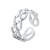 Fashion Waves Stainless Steel Plating Open Ring