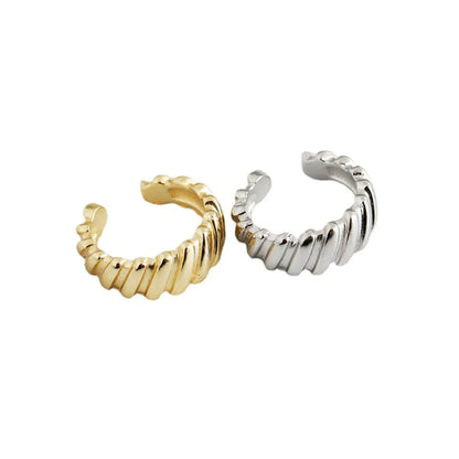 1 Piece Fashion Waves Sterling Silver Ear Clips