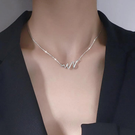 Fashion Waves The Answer Alloy Three-dimensional Artificial Diamond Women's Choker