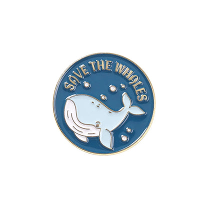 Fashion Whale Alloy Stoving Varnish Unisex Brooches