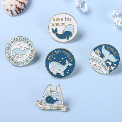 Fashion Whale Alloy Stoving Varnish Unisex Brooches