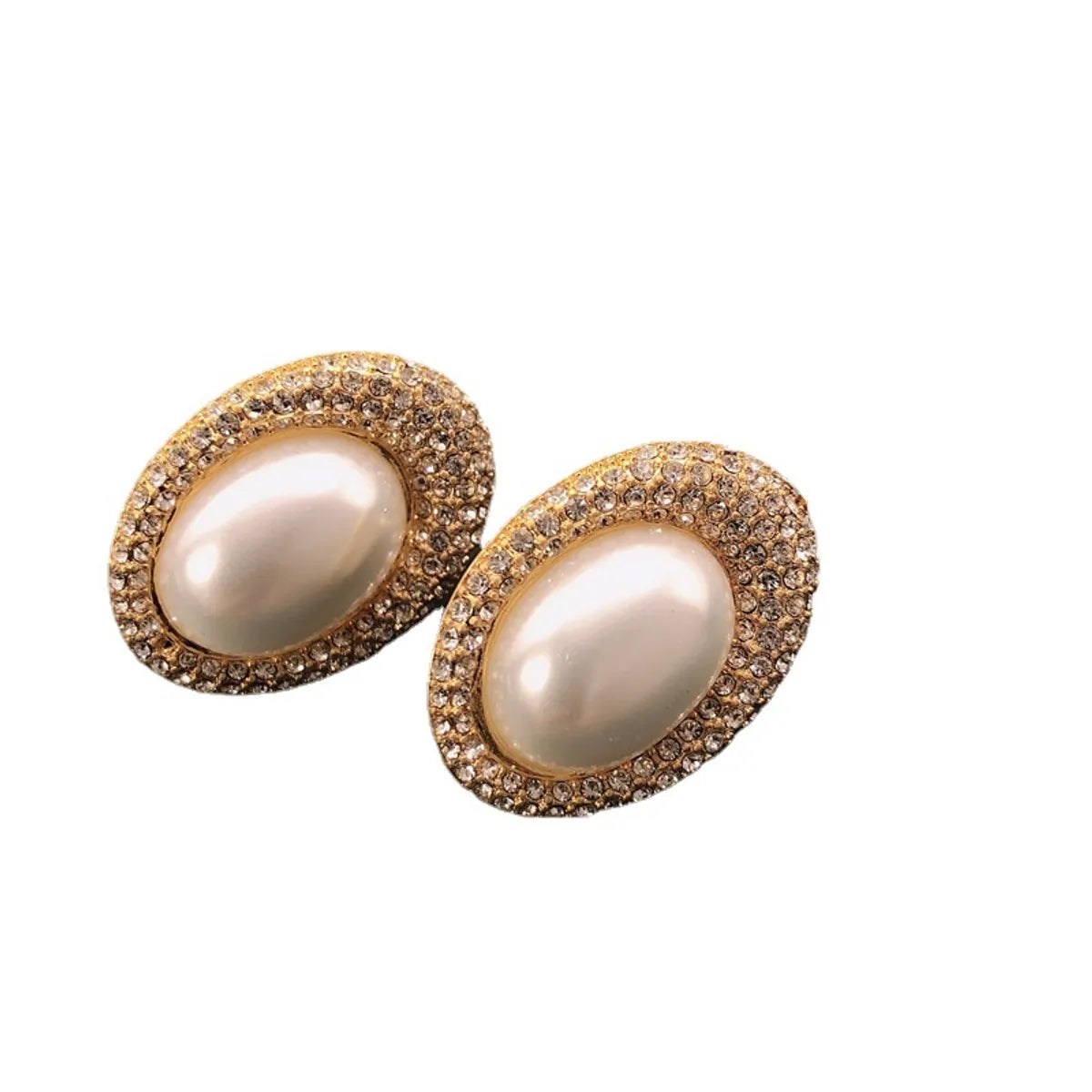 Fashion White Pearl Retro Water Drop Earrings