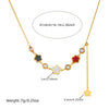 Fashion White Shell Fivepetal Flower Stainless Steel Goldplated Jewelry Necklace For Women