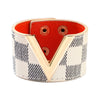 Fashion Wide Leather Bracelet Handmade Geometric Pu Leather Allmatch Hand Jewelry
