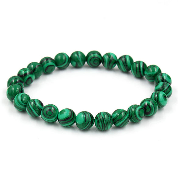 Fashion Wild Malachite Bracelet Mixed Material Electroplating