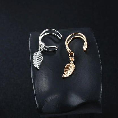 Fashion Women Metal Leaves Single Ear Cuff Clip Earrings Alloy Alloyen Nhdp136154