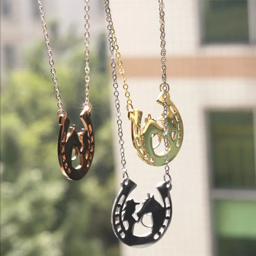 Wholesale Jewelry Cartoon Style Human Animal  304 Stainless Steel Titanium Steel Gold Plated Plating Necklace