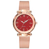 Fashion Women's Alloy And Stainless Steel Round Angular Mirror Quartz Watch