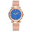 Fashion Women's Alloy And Stainless Steel Round Angular Mirror Quartz Watch
