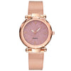 Fashion Women's Alloy And Stainless Steel Round Angular Mirror Quartz Watch