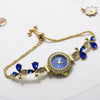 Fashion Women's Alloy And Stainless Steel Round Water Drop Shape Bracelet Watch