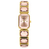 Fashion Women's Alloy And Stainless Steel Square Dial Quartz Watch With Diamond Inlay