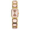 Fashion Women's Alloy And Stainless Steel Square Dial Quartz Watch With Diamond Inlay
