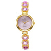 Fashion Women's Alloy Bracelet Watch With Round Dial And Diamond Inlay