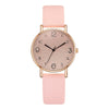 Fashion Women's Alloy Case Textile Strap Round Dial Glass Quartz Watch
