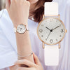 Fashion Women's Alloy Case Textile Strap Round Dial Glass Quartz Watch