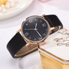 Fashion Women's Alloy Case Textile Strap Round Dial Glass Quartz Watch